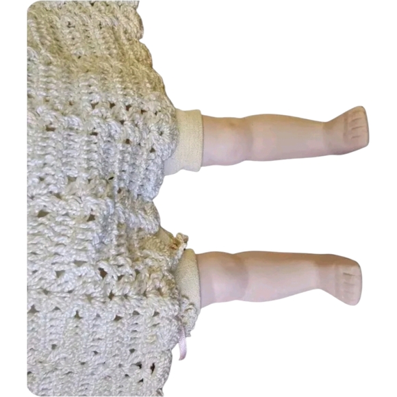 14 Inches Antique 1924 Vintage Porcelain Baby Doll with Blue Eyes - Picture 10 of 16